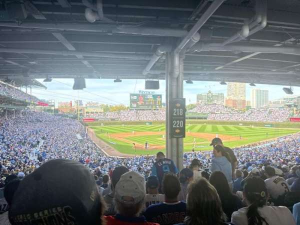 Wrigley Field, section: 218, row: 15, seat: 22
