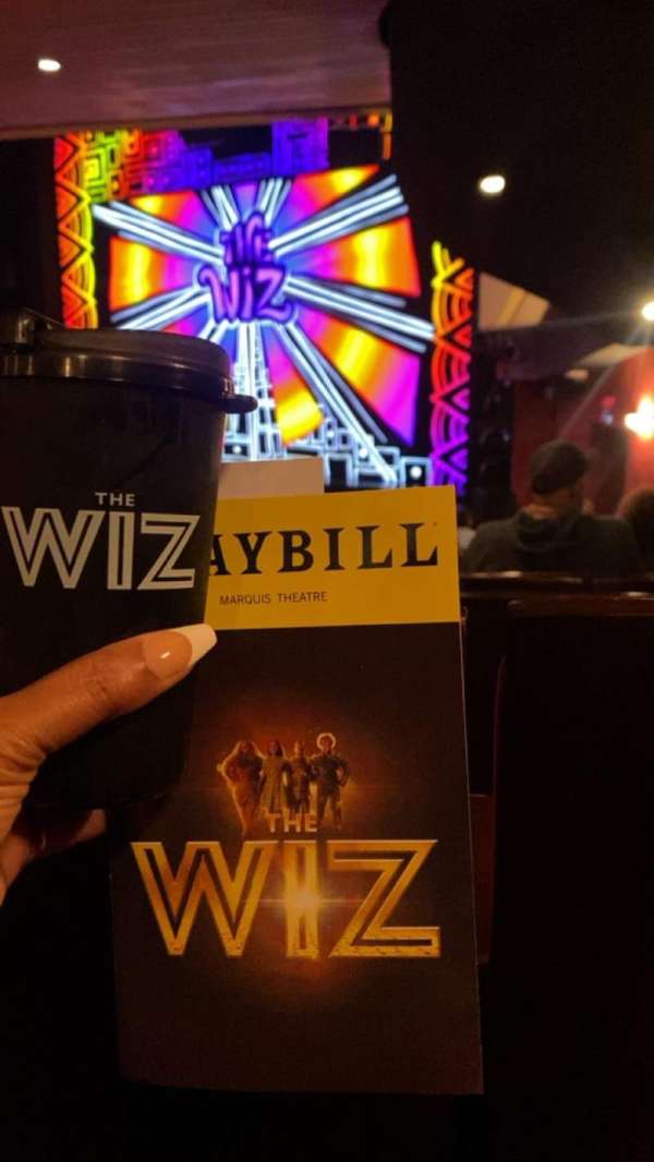 Marquis Theatre, section: Orchestra R, row: V, seat: 26
