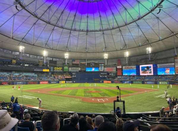 Tropicana Field, section: 101, row: V, seat: 3