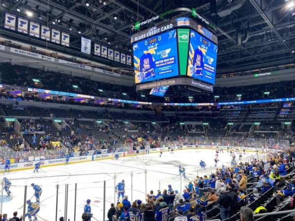 Enterprise Center, section: 119, row: Q, seat: 9