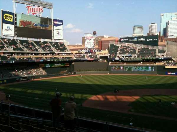 Target Field, section: M, row: 2, seat: 8
