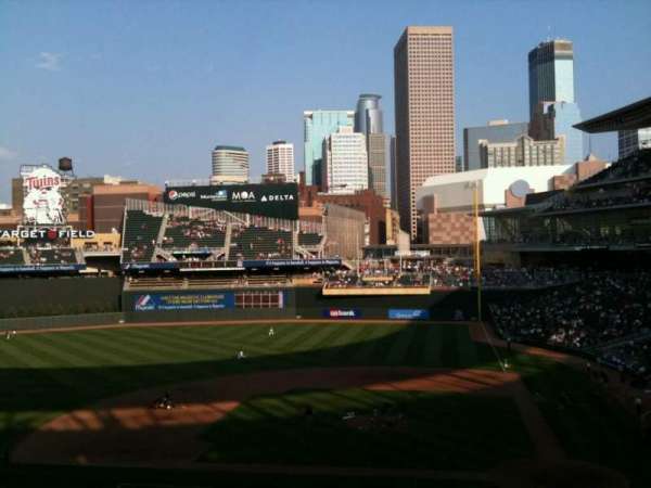 Target Field, section: M, row: 2, seat: 8