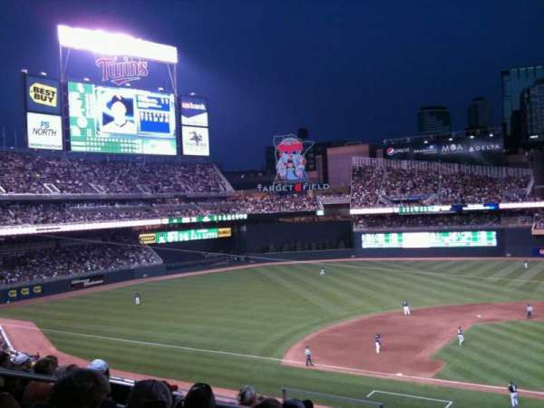 Target Field, section: L, row: 1, seat: 3