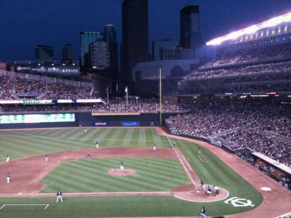 Target Field, section: L, row: 1, seat: 3
