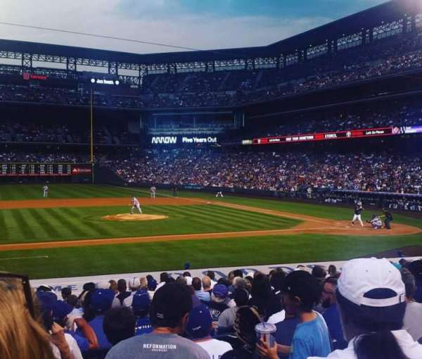 Coors Field, section: 138, row: 20, seat: 11