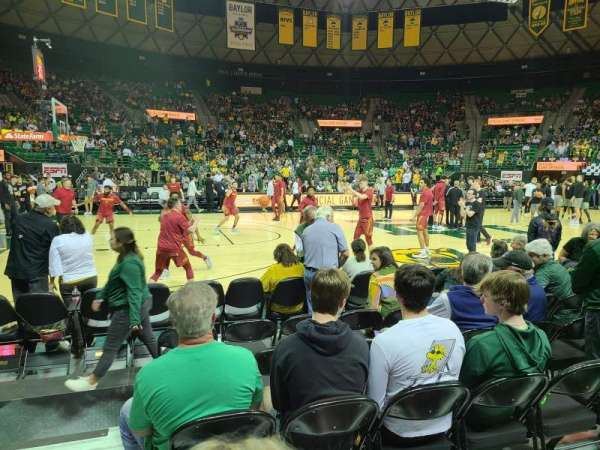 Ferrell Center, section: 103, row: F, seat: 11