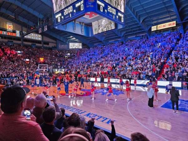 Allen Fieldhouse, section: F, row: 4, seat: 8