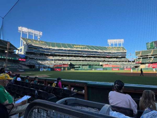Oakland Coliseum, section: 123, row: 1, seat: 12