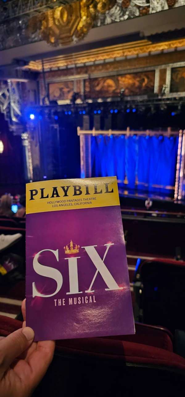 Hollywood Pantages Theatre, section: Mezzanine R, row: F, seat: 2