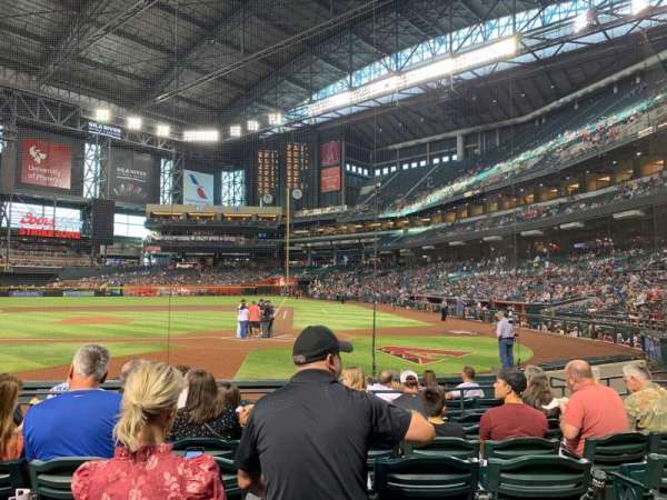 Chase Field, section: L, row: H, seat: 10