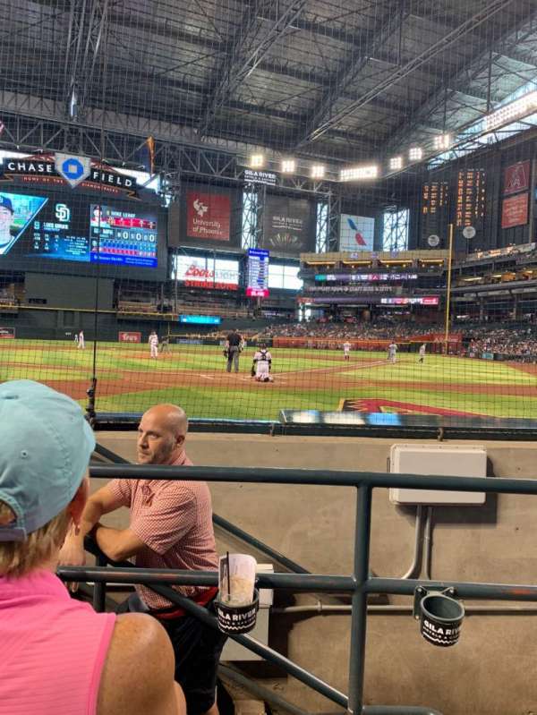 Chase Field, section: K, row: B, seat: 5