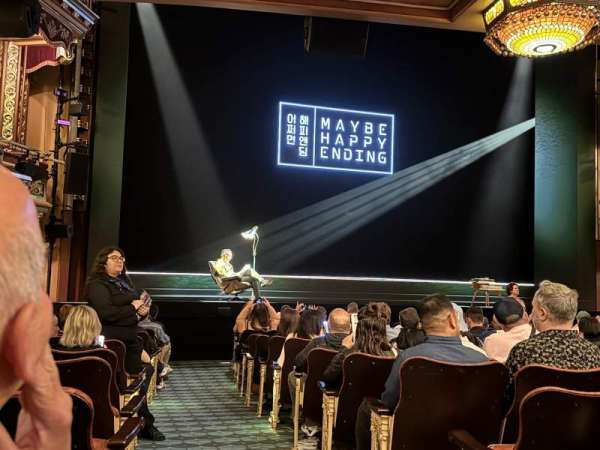 Belasco Theatre, section: Orchestra L, row: O, seat: 1