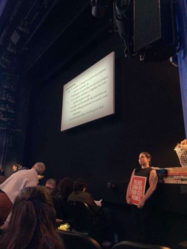 Hayes Theater, section: Orchestra R, row: E, seat: 8