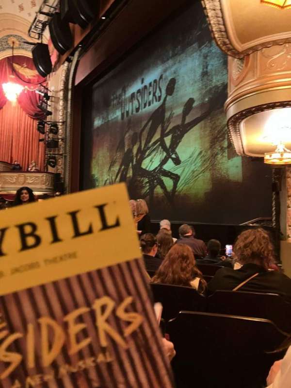 Bernard B. Jacobs Theatre, section: Orchestra R, row: I, seat: 22