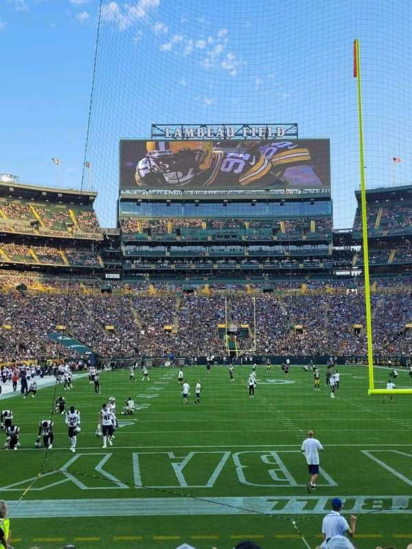 Lambeau Field, section: 101, row: 12, seat: 11