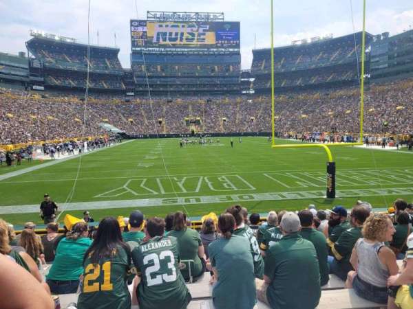 Lambeau Field, section: 101, row: 12, seat: 10
