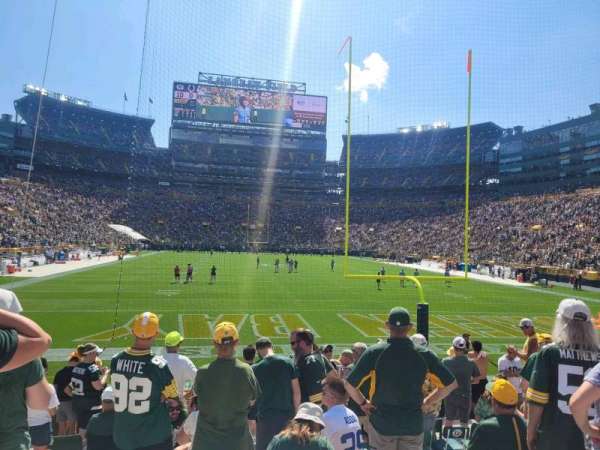 Lambeau Field, section: 101, row: 13, seat: 11