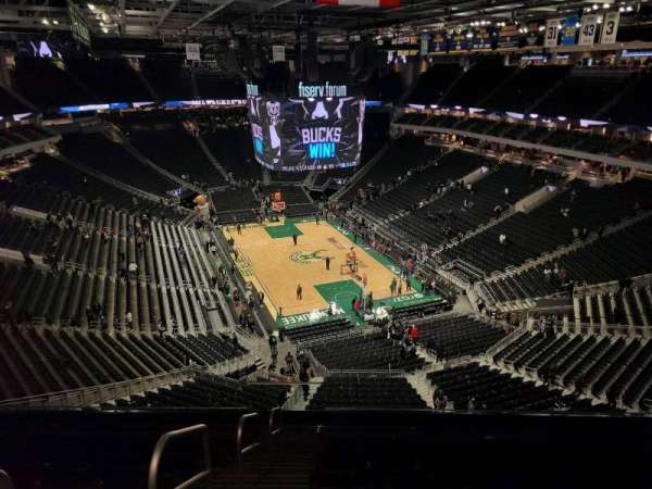 Fiserv Forum, section: 202, row: 9, seat: 23