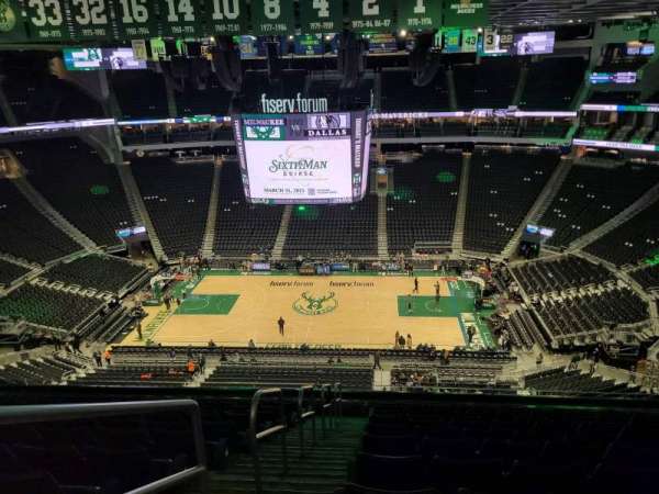 Fiserv Forum, section: 207, row: 12, seat: 22