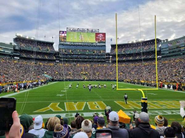 Lambeau Field, section: 101, row: 12, seat: 11