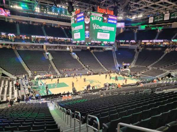 Fiserv Forum, section: 119, row: 27, seat: 1