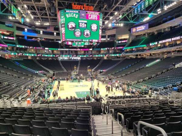 Fiserv Forum, section: 113, row: 16, seat: 1
