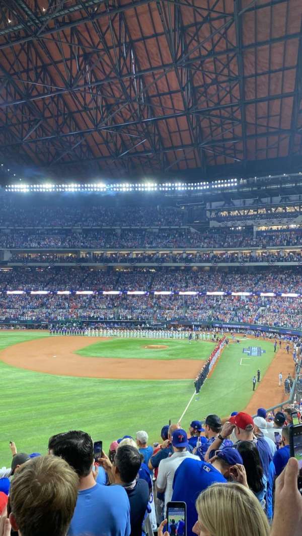 Globe Life Field, section: 101, row: 10, seat: 9