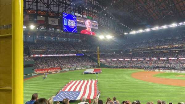 Globe Life Field, section: 101, row: 10, seat: 9
