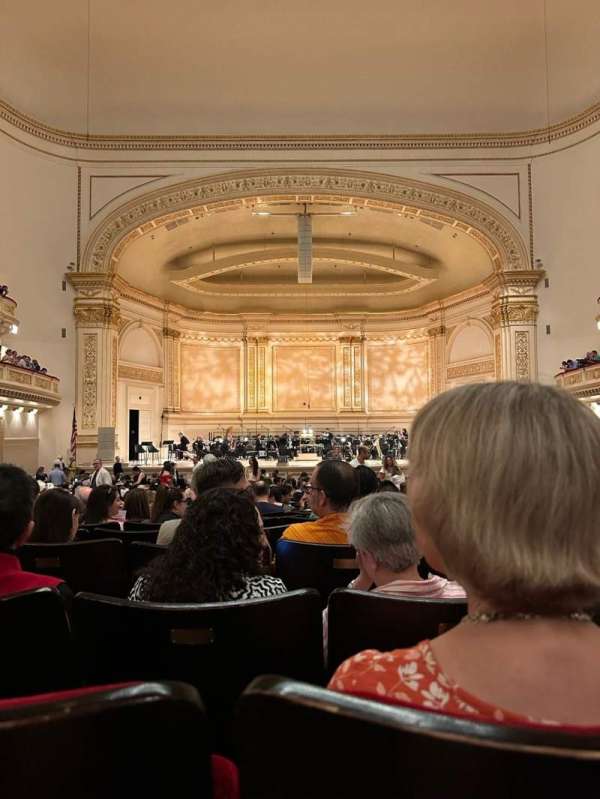 Carnegie Hall, section: Parquet C, row: Cc, seat: 108