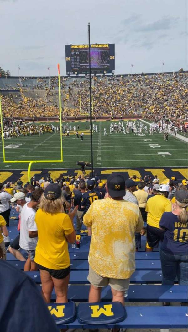 Michigan Stadium, section: 11, row: 34, seat: 1