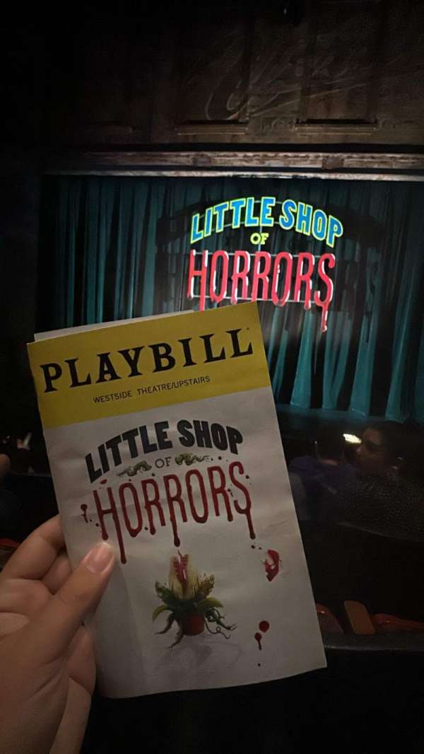 Westside Theatre Upstairs, section: Orchestra C, row: D, seat: 105