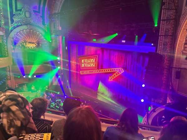 Palace Theatre, Broadway, section: Mezzanine R, row: B, seat: 20