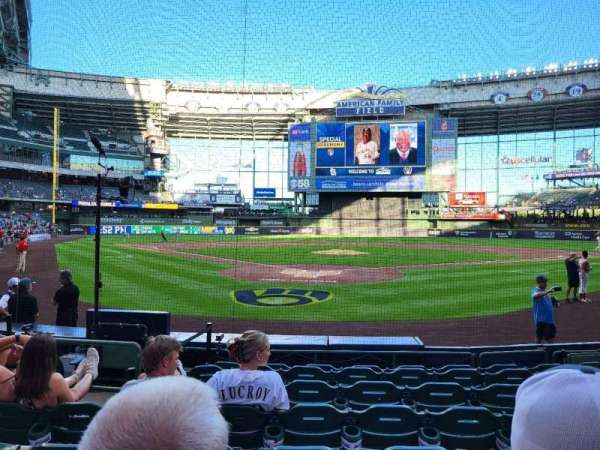 American Family Field, section: 117, row: 8, seat: 7