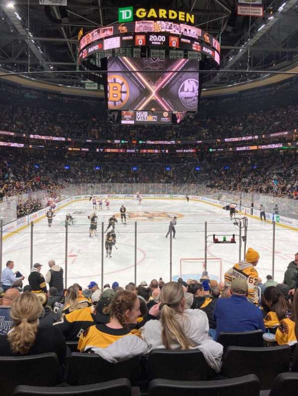 TD Garden, section: 18, row: 14, seat: 7