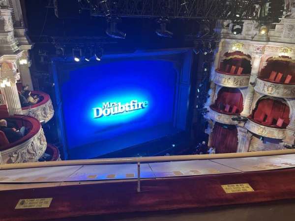 Shaftesbury Theatre, section: Grand Circle, row: B, seat: 31