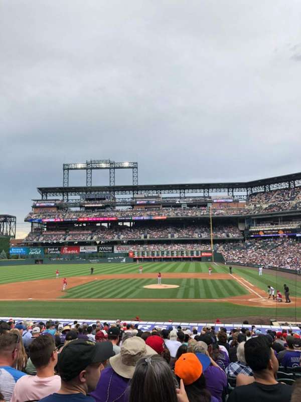 Coors Field, section: 136, row: 26, seat: 8