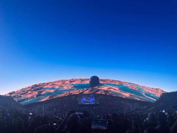 The Sphere, Vegas, section: 406, row: 22, seat: 1