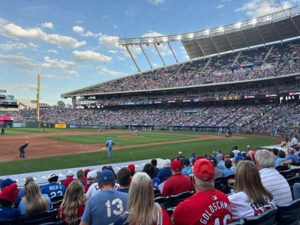 Kauffman Stadium, section: 117, row: J, seat: 5