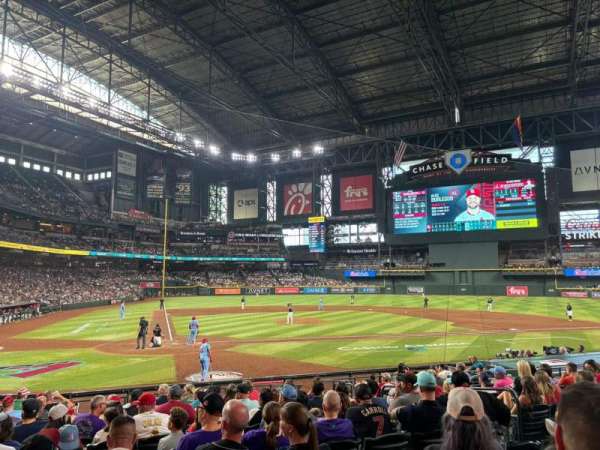 Chase Field, section: H, row: J, seat: 7