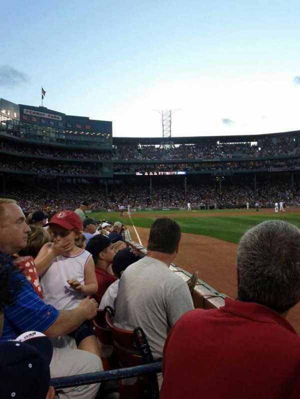 Fenway Park, section: Right Field Box 5, row: G, seat: 12