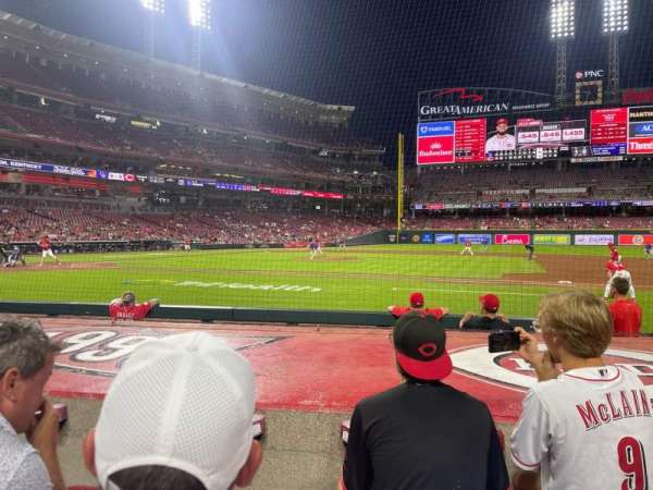 Great American Ball Park, section: 130, row: H, seat: 5