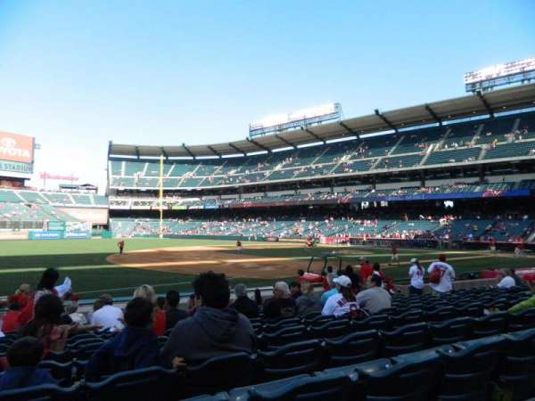 Angel Stadium, section: 109, row: M, seat: 2