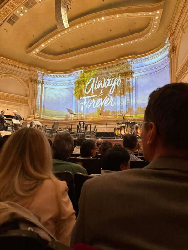 Carnegie Hall, section: Parquet L, row: G, seat: 20