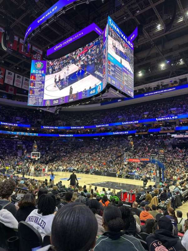 Xfinity Mobile Arena, section: 103, row: 8, seat: 7