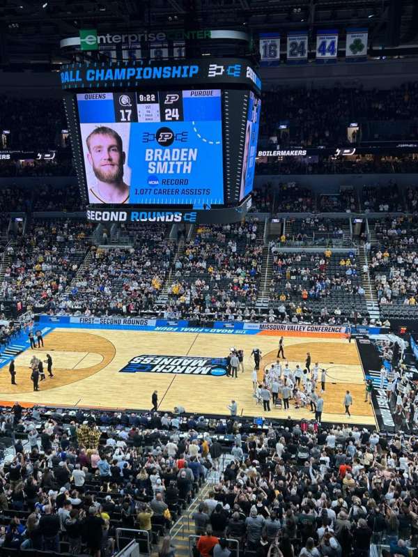 Enterprise Center, section: 302, row: A, seat: 12