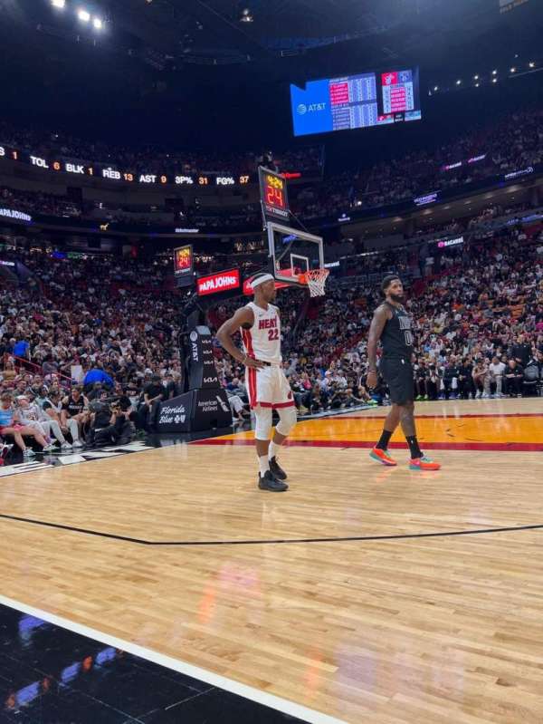 Kaseya Center, section: Courtside South, row: AA, seat: 45