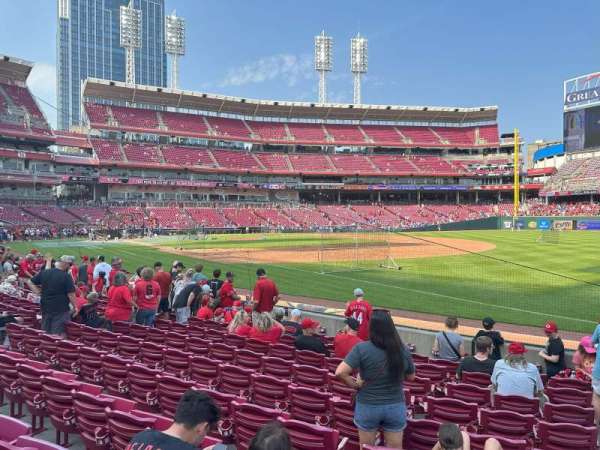 Great American Ball Park, section: 134, row: J, seat: 1