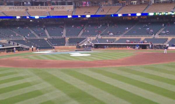 Target Field, section: 133, row: 1, seat: 9