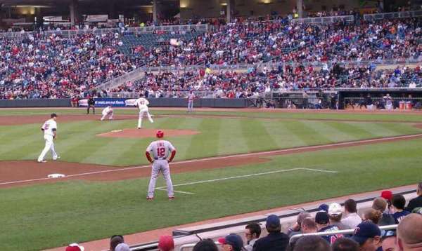 Target Field, section: 15, row: 11, seat: 15