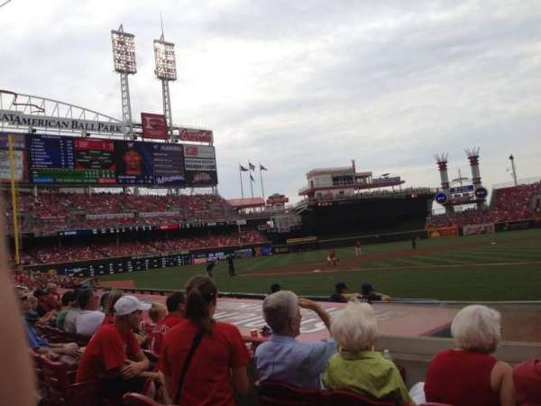 Great American Ball Park, section: 119, row: H, seat: 1
